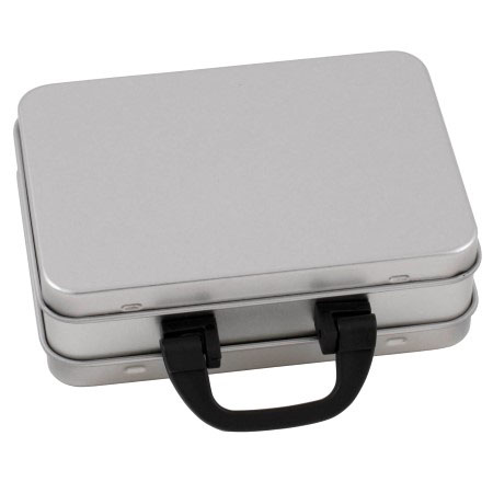 Suitcase tin pepermuntjes bedrukken met logo