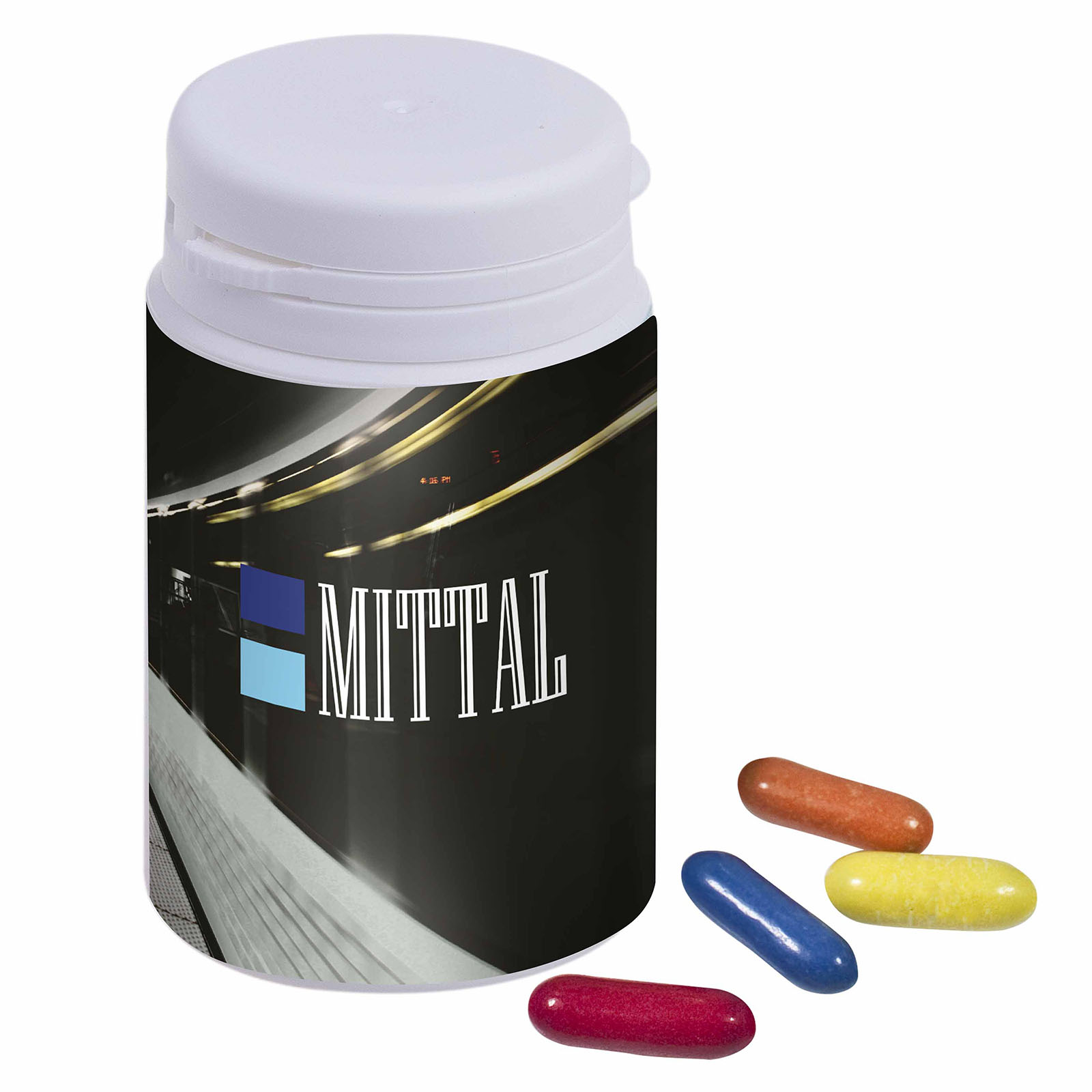 Potje dropstaafjes bedrukken met logo