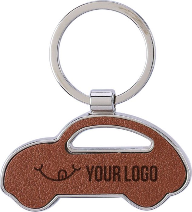 Gerecycled lederen sleutelhanger Joan bedrukken met logo