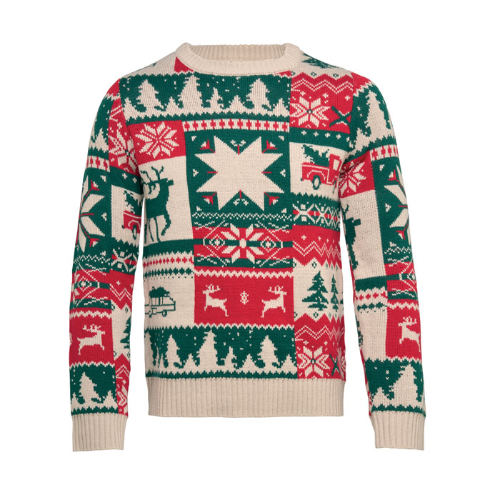 Gebreide kersttrui L-XL bedrukken met logo