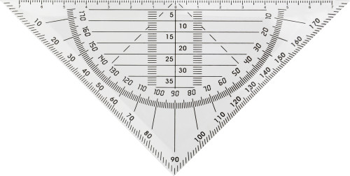 Hapt PS geodriehoek bedrukken met logo