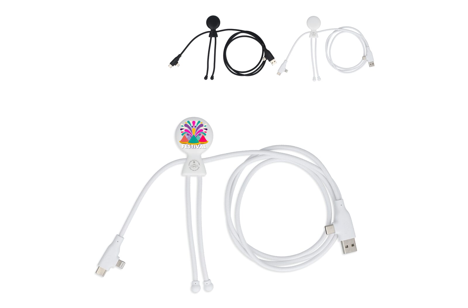 Xoopar Mr. Bio Long 60W PD Multi Oplaadkabel 1.2 Meter bedrukken met logo