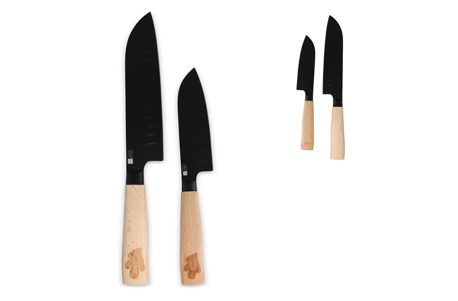 InSideOut Santoku 2pc knife set Ravn bedrukken met logo