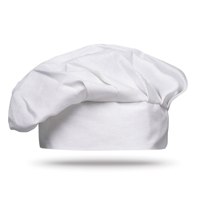 Chef katoenen koksmuts (130 g/m²) bedrukken met logo
