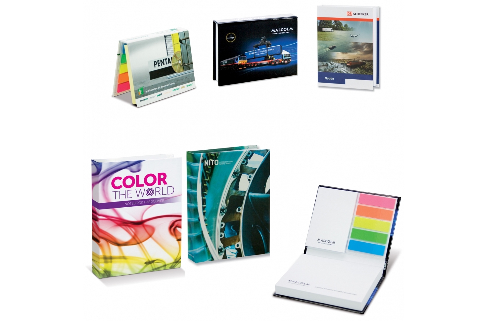 Allamps Notitieboek hard cover 100 vel customized bedrukken met logo