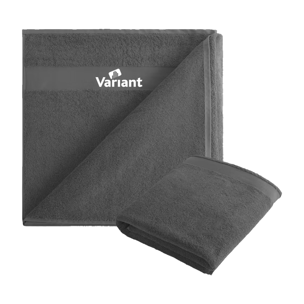 Organic strandhanddoek 180 x 100 cm (500 gr/m2) bedrukken met logo