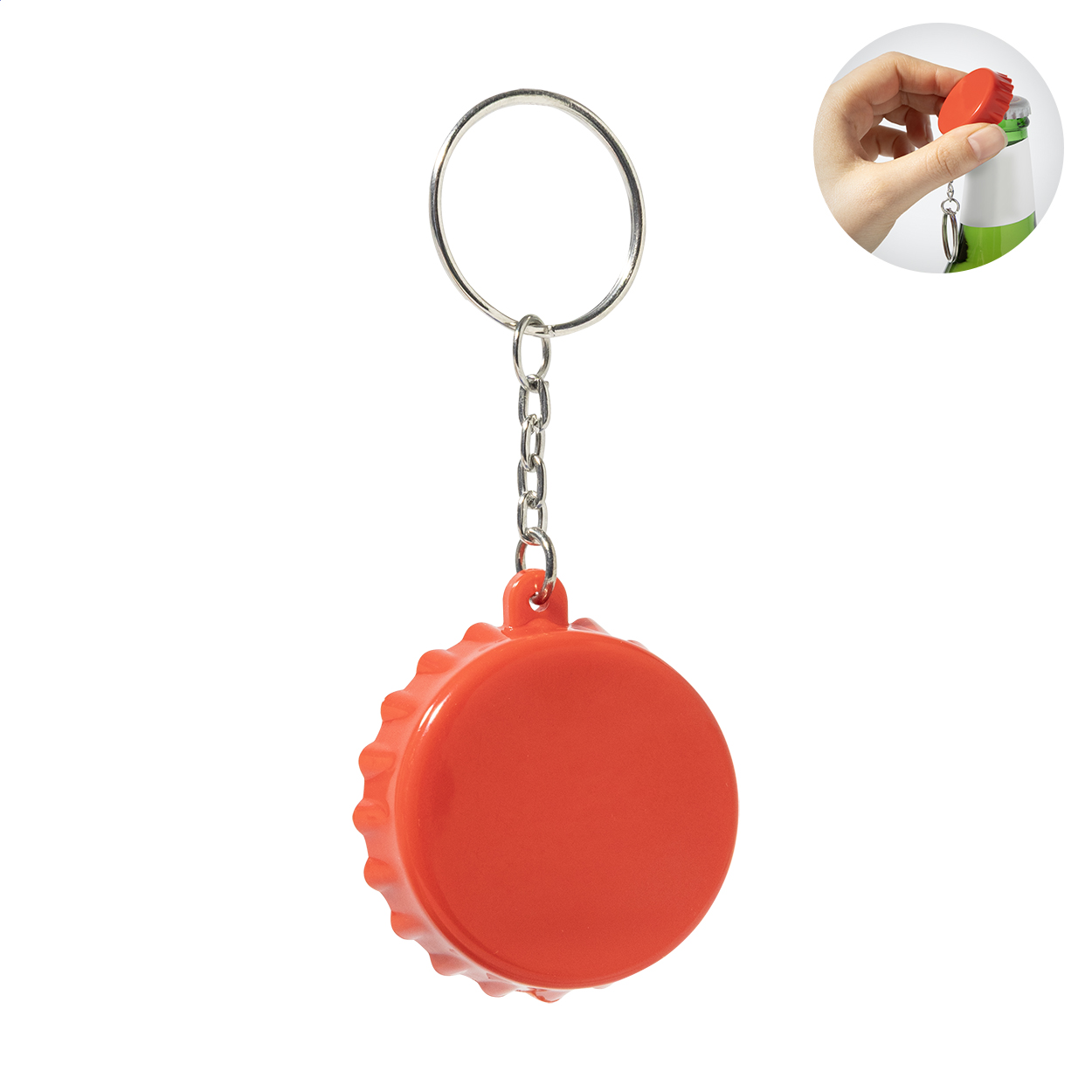 Popcap RABS flesopener sleutelhanger bedrukken met logo