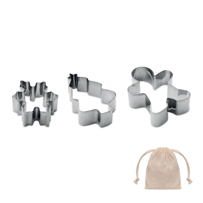 Set kerstkoekjes-uitstekers bedrukken met logo