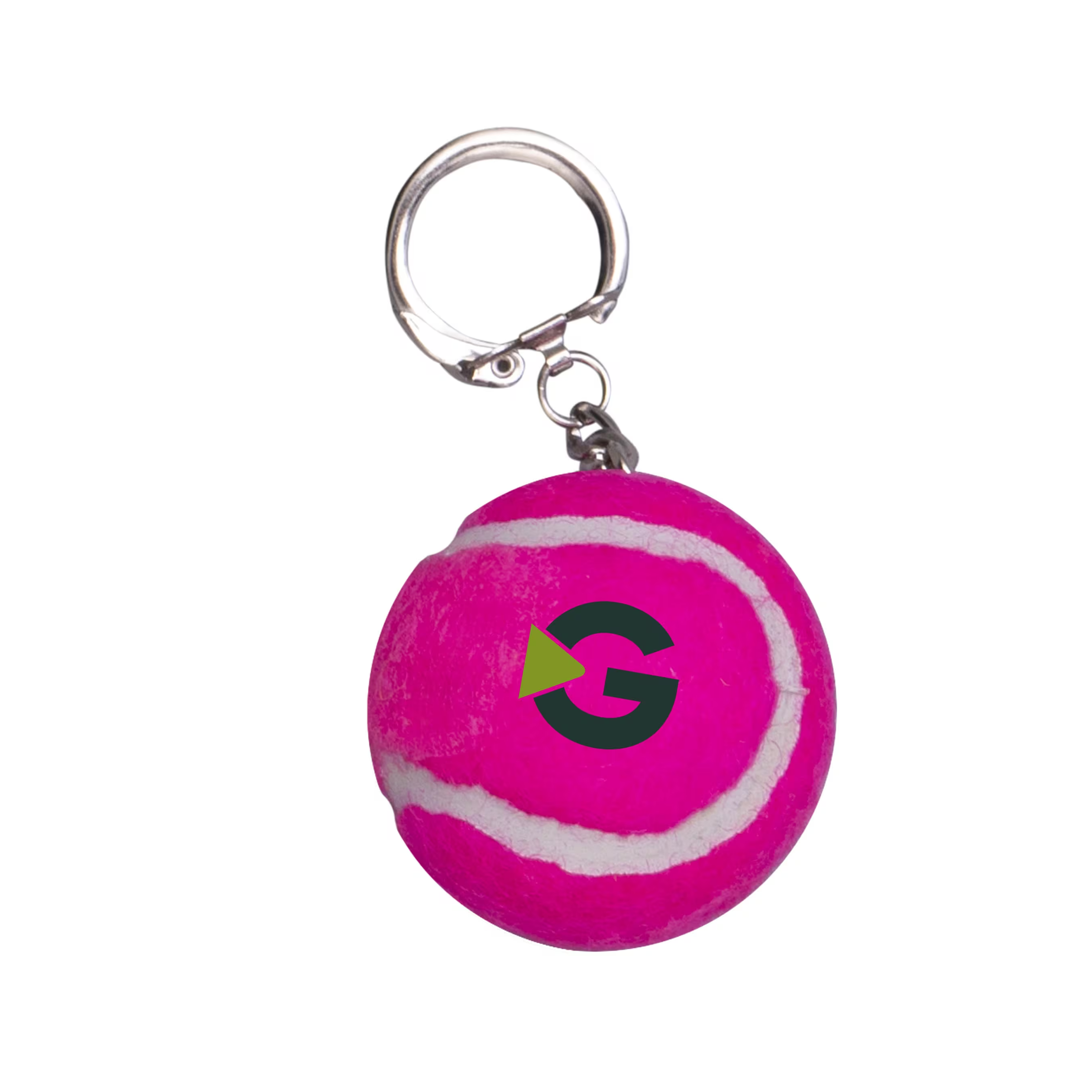 Tennis ball keychain coloured bedrukken met logo