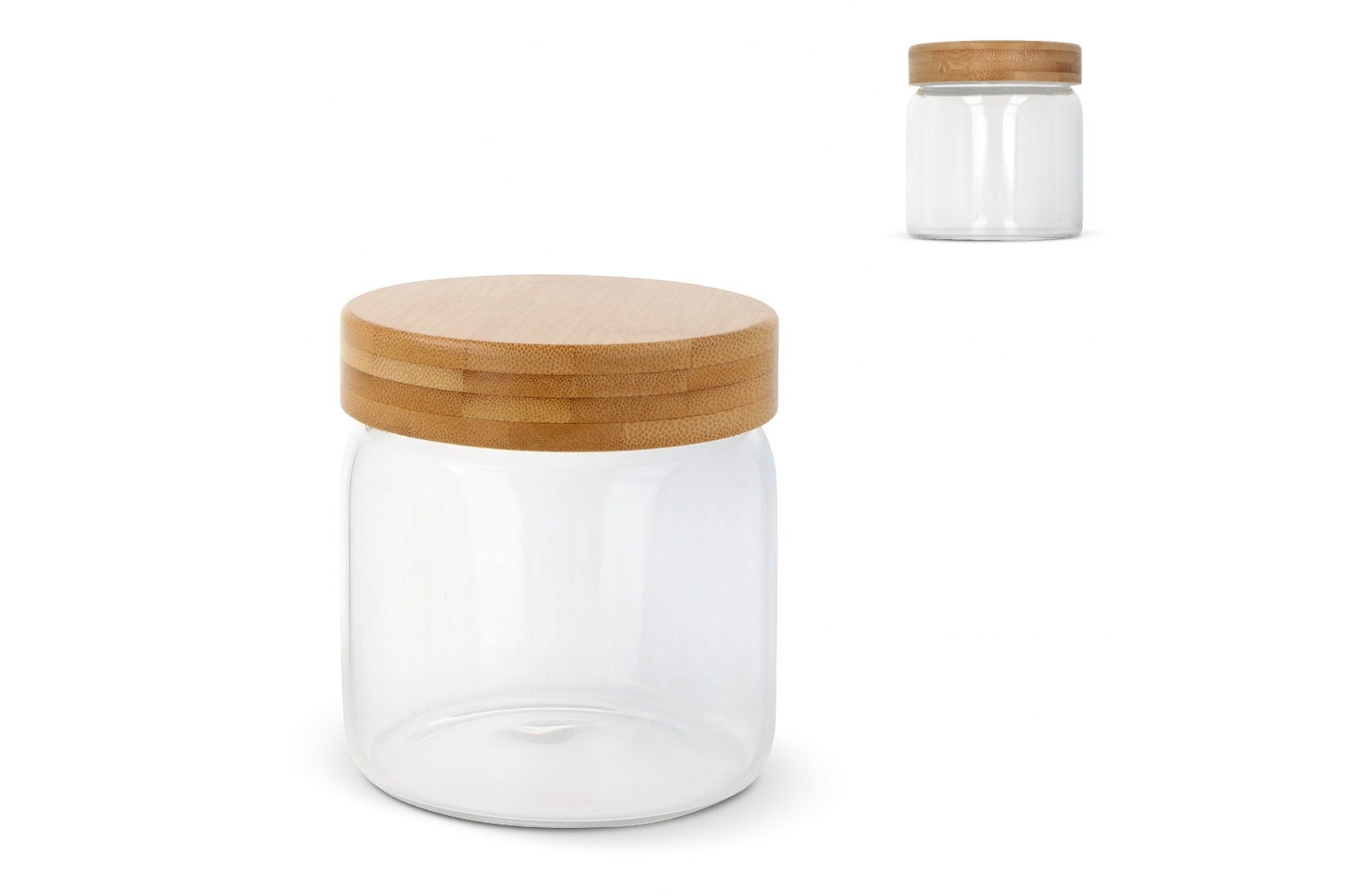 Andr Canister glas & bamboe (600 ml) bedrukken met logo