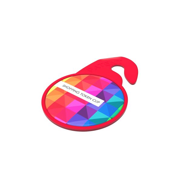 Key Ring Shopping Token Clip White bedrukken met logo