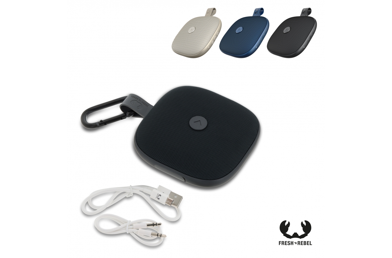 Fresh 'n Rebel Rockbox Bold Xs splashproof TWS speaker bedrukken met logo