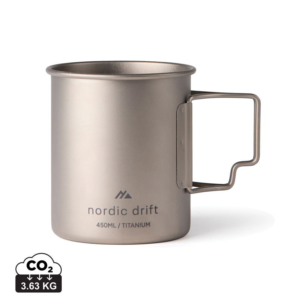 Nordic Drift Trail Ultra Light Titanium 450ml beker bedrukken met logo