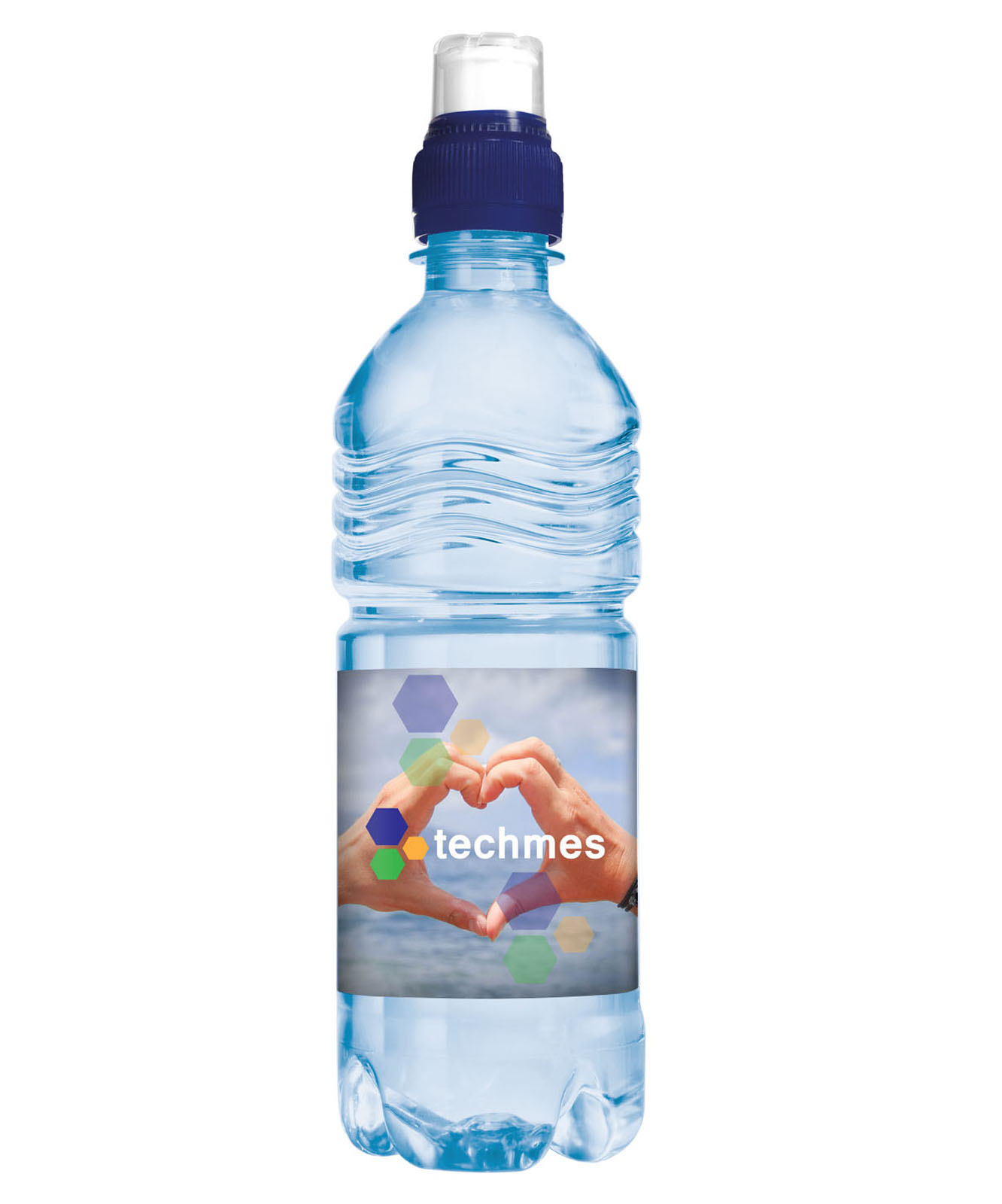 Alpha Bronwater 500 ml met sportdop bedrukken met logo
