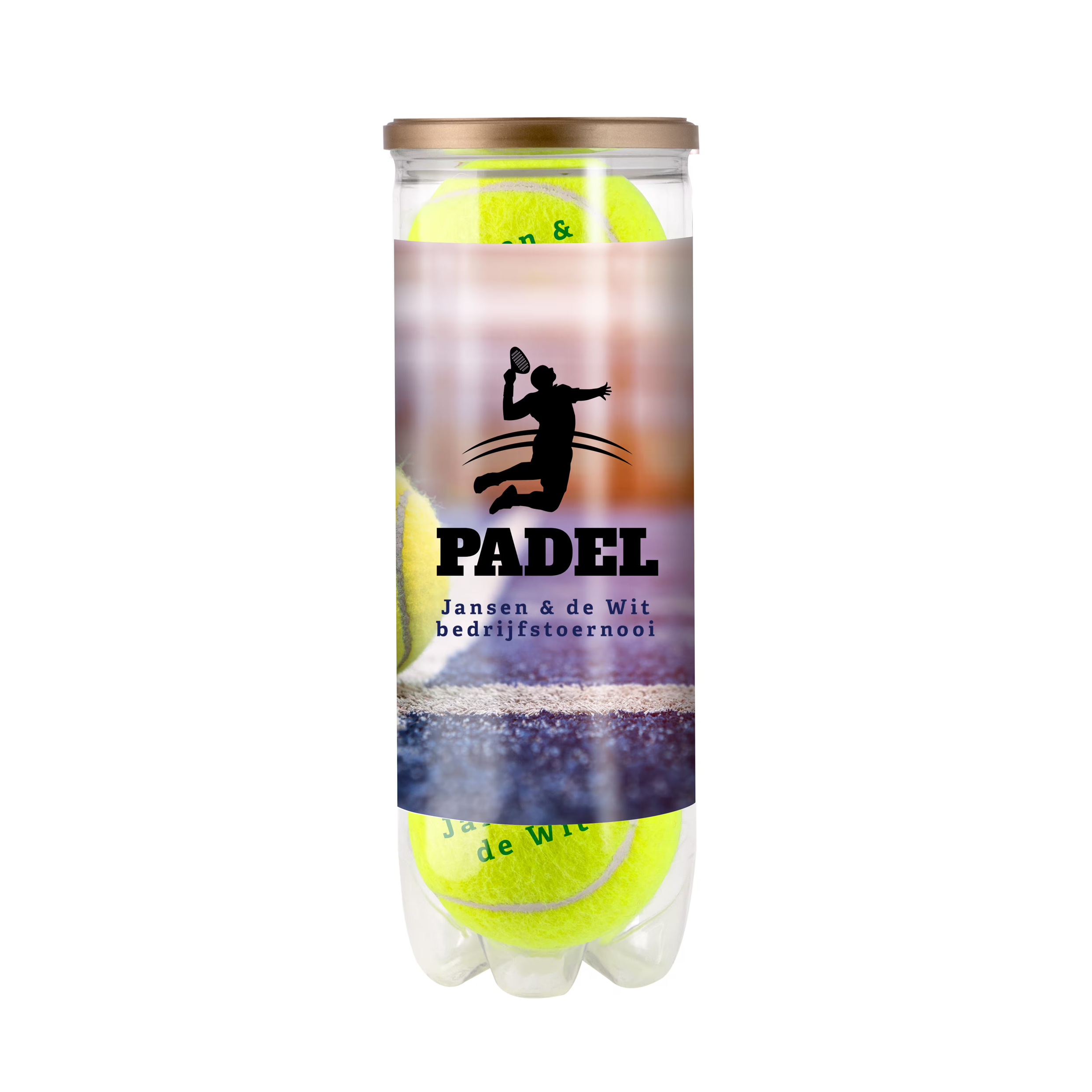 Tube padel balls bedrukken met logo