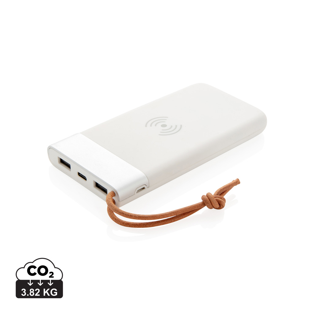Trenton 8.000 mAh draadloze powerbank bedrukken met logo