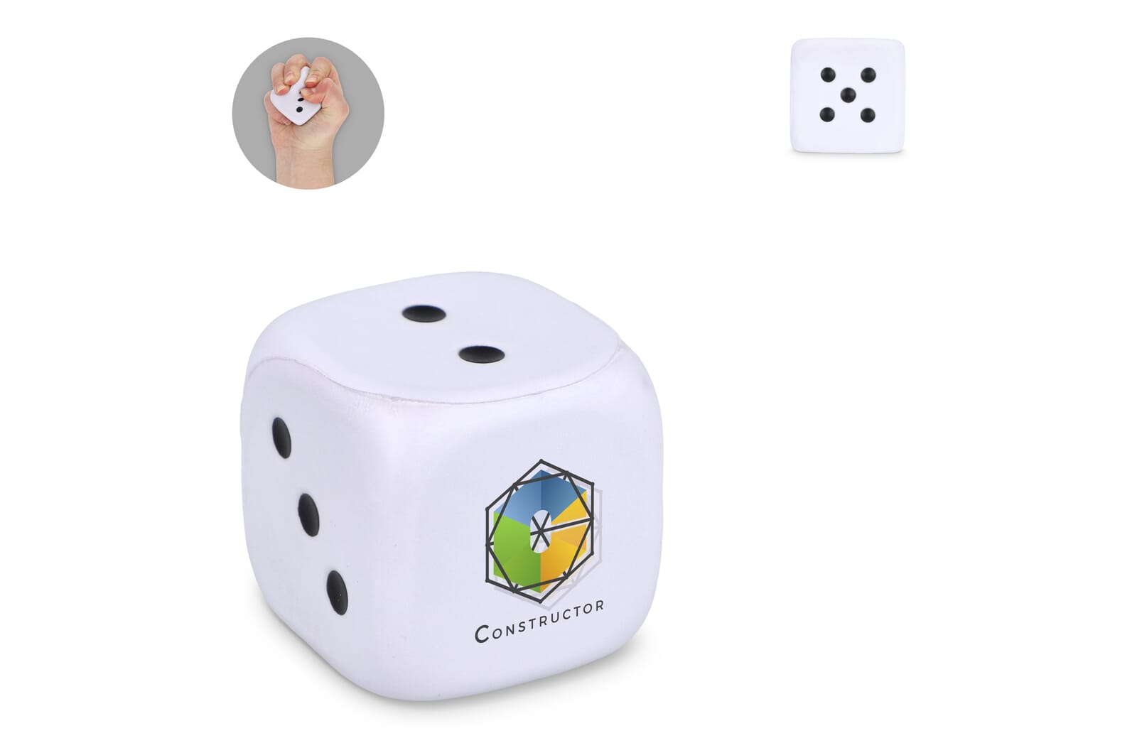 Anti-stress dobbelsteen bedrukken met logo