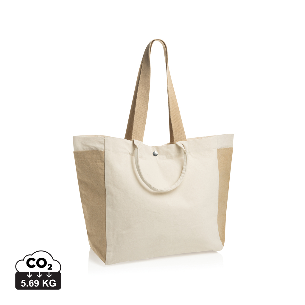 BEAU AWARE™ 400gsm recycled canvas all-round shopper bedrukken met logo