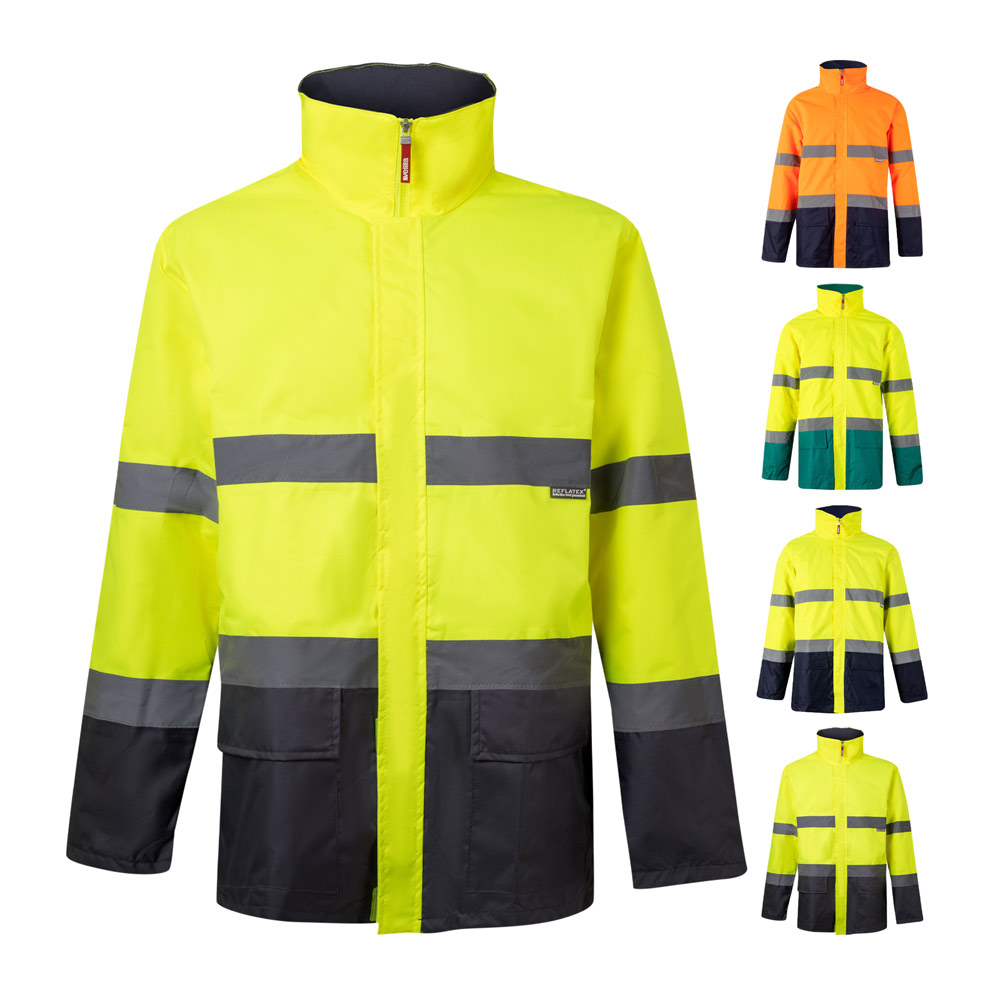 VL THEMIS LARGE. Tweekleurige parka (190g/m²) van polyester (100%) met PU-coating bedrukken met logo