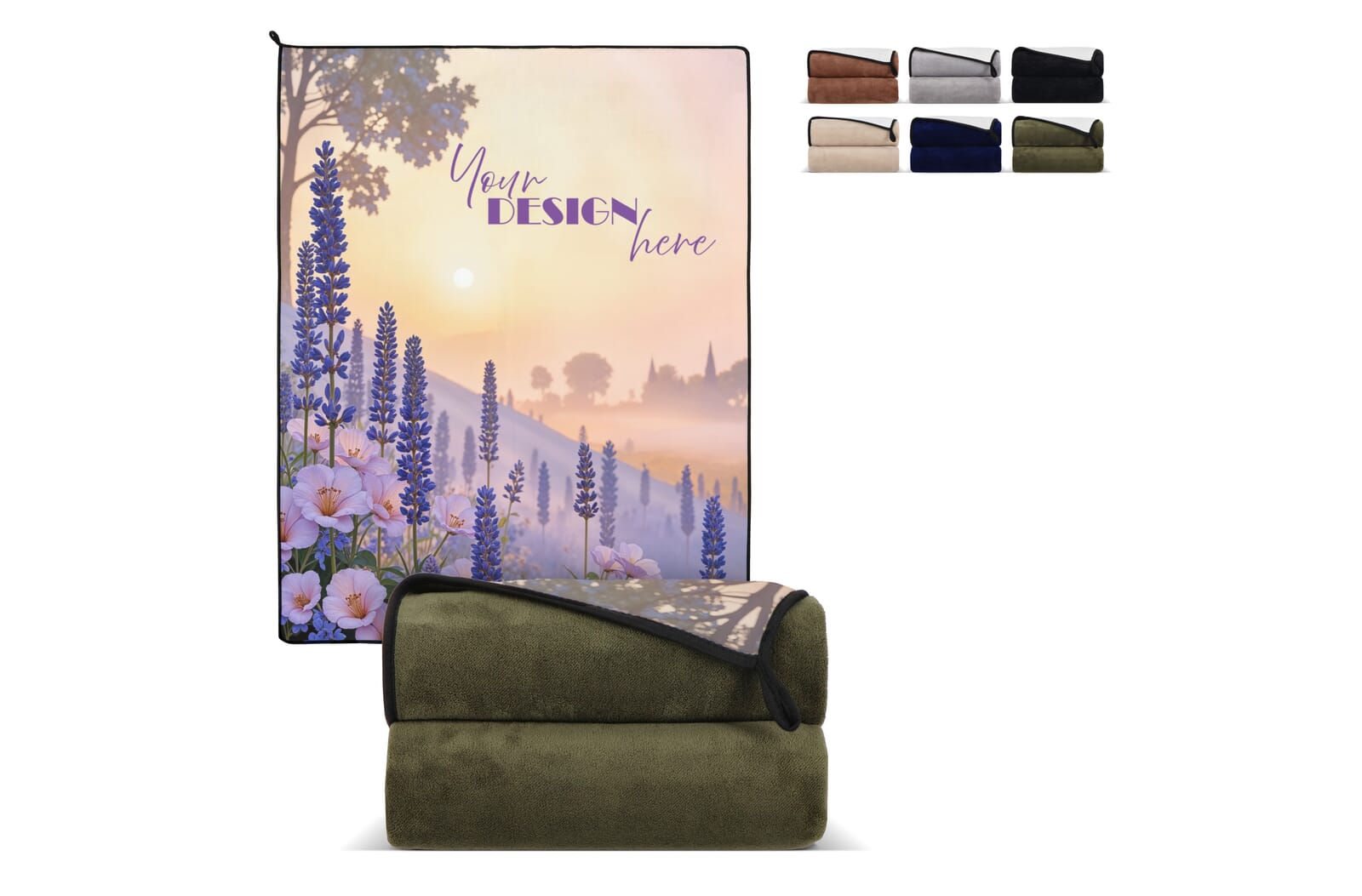 Gecombineerde coral fleece deken 120x150cm (500g/m²) sublimatie bedrukken met logo