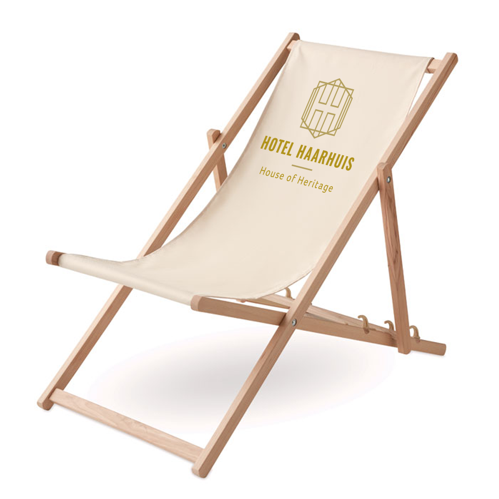 Jingle Houten strandstoel bedrukken met logo