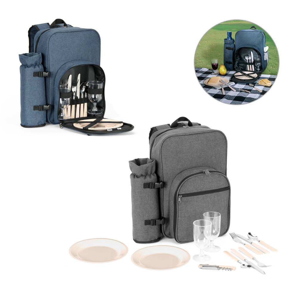 WHITSUNDAY. 600D hoge dichtheid gerecycled polyester picknickkoeler rugzak bedrukken met logo