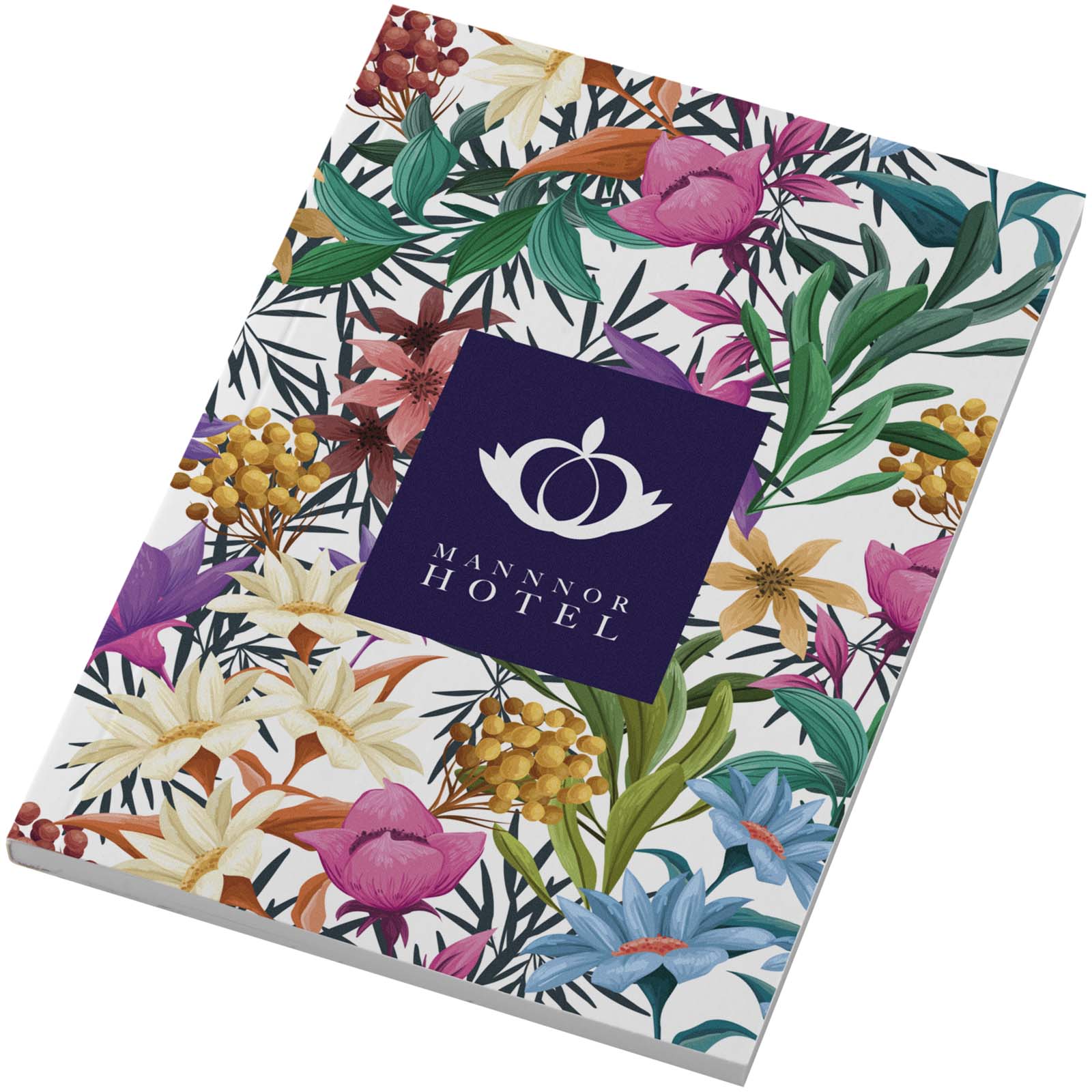 Austen novelle A6 notitieboek met zachte cover, 50 vellen bedrukken met logo