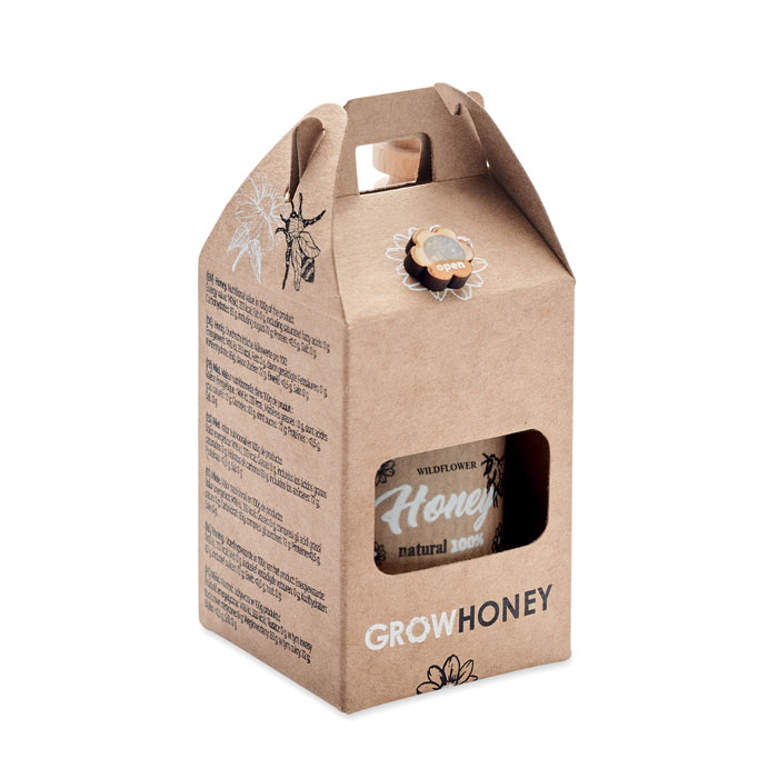 Swype Wilde bloemenhoning pot set bedrukken met logo