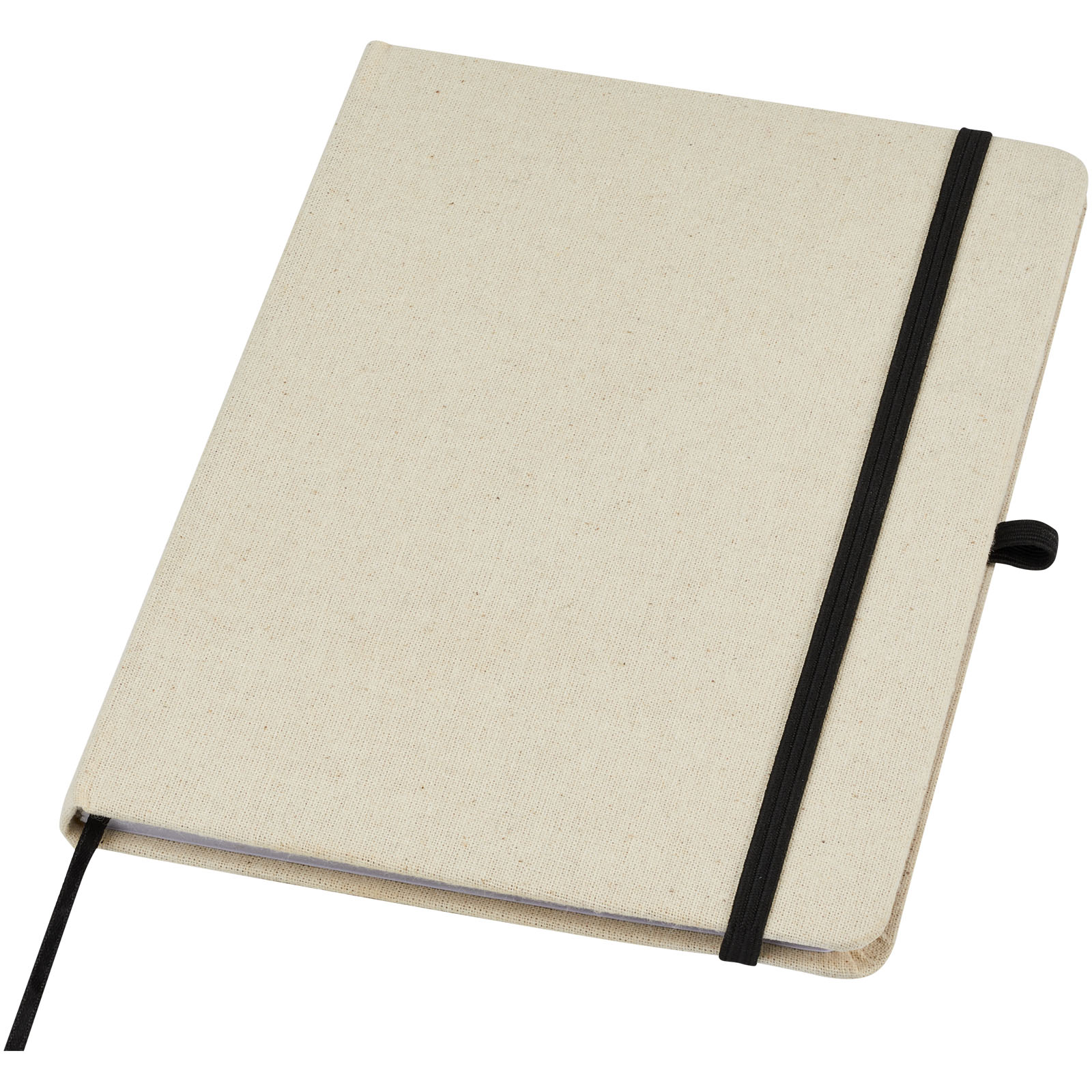 Modena hardcover notitieboek van organisch katoen  bedrukken met logo
