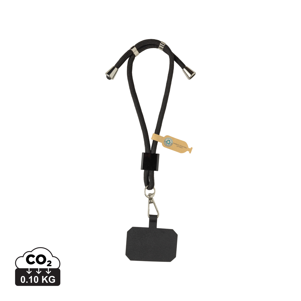 CarryLoop RCS rPET verstelbare telefoonhouder met polsband bedrukken met logo