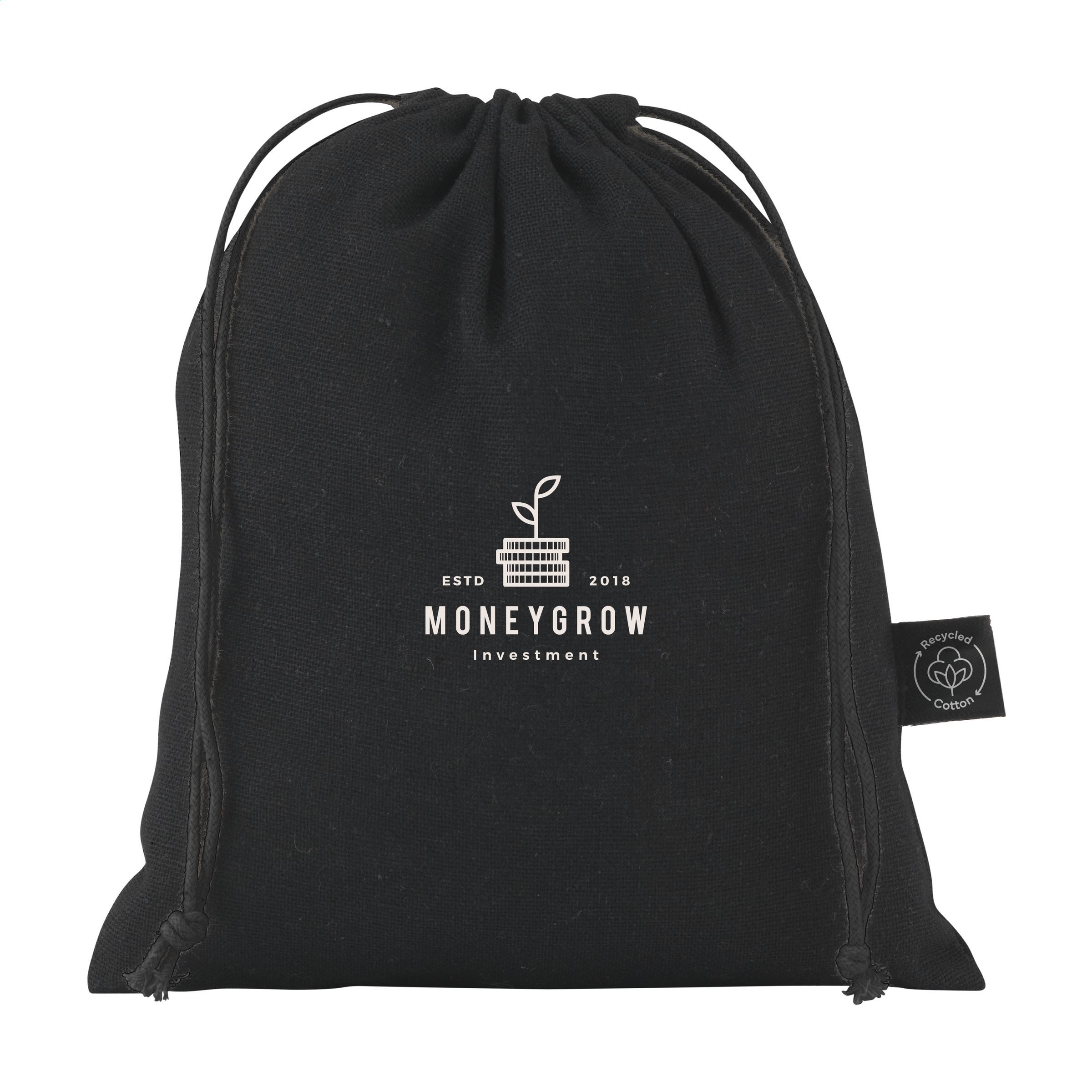 Gift Pouch GRS Recycled Cotton (150 g/m²) S bedrukken met logo