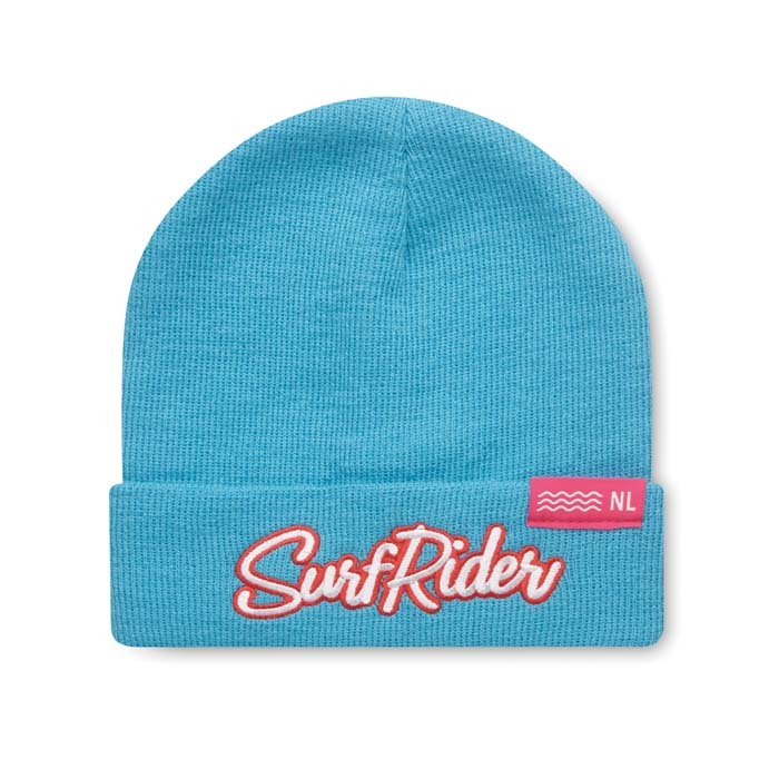 Custom muts met omslag bedrukken met logo