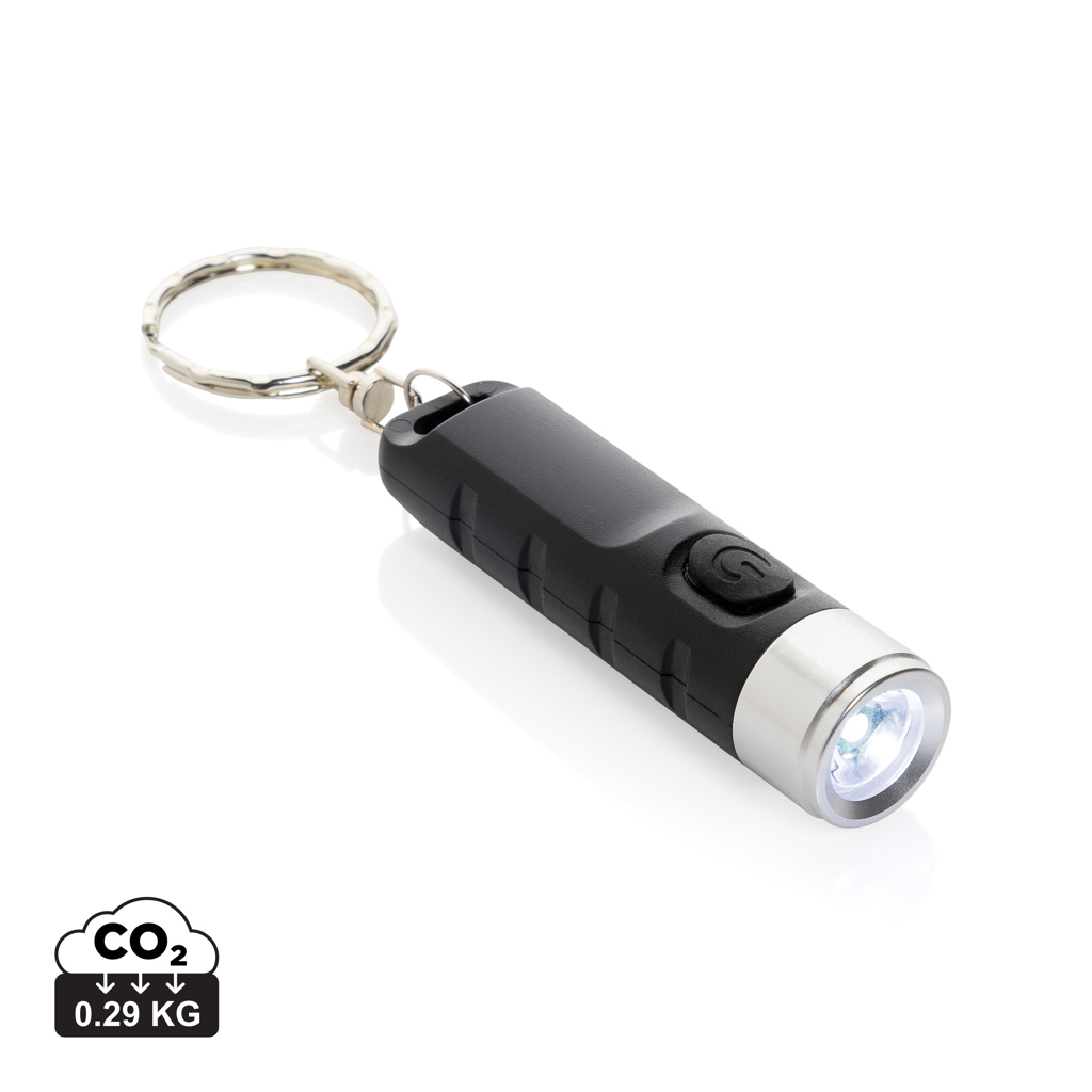 Globix RCS gerecycled plastic USB oplaadbare zaklamp bedrukken met logo