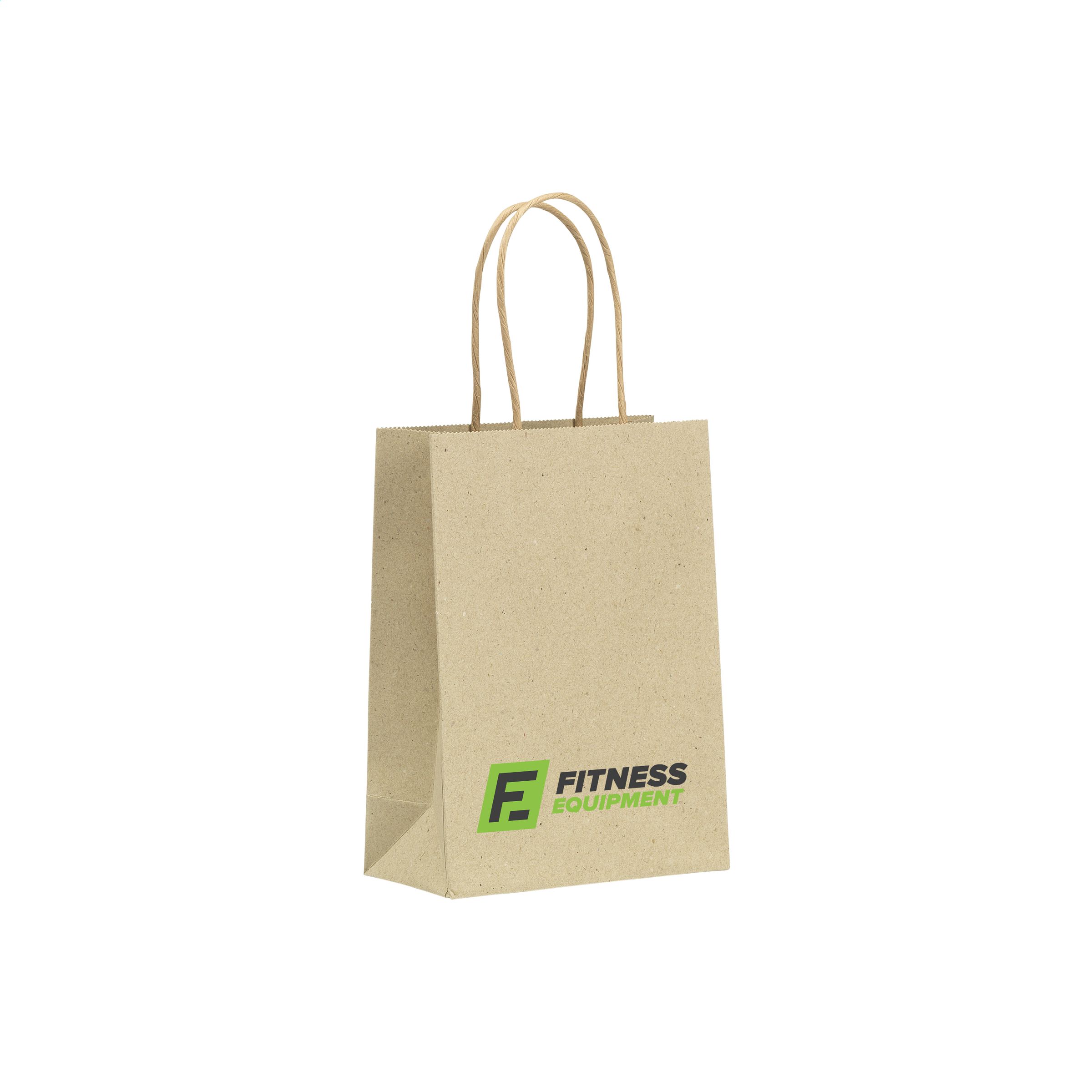 Leaf It Bag gerecycled graspapier (120 g/m²) S bedrukken met logo