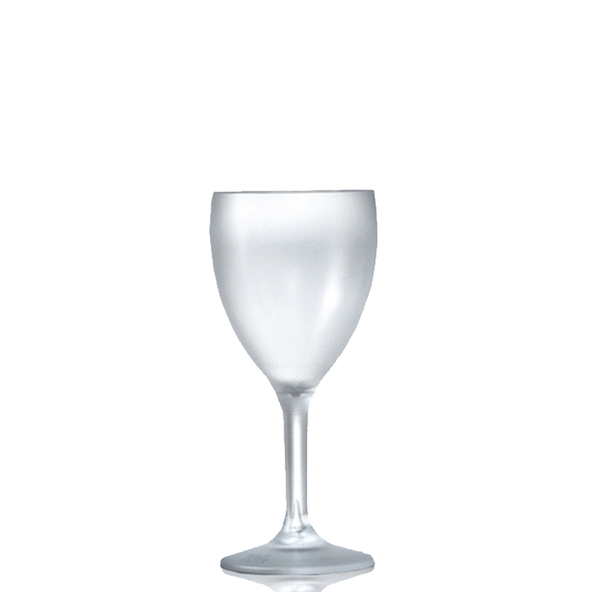 Wijnglas op voet 25 cl frosted bedrukken met logo
