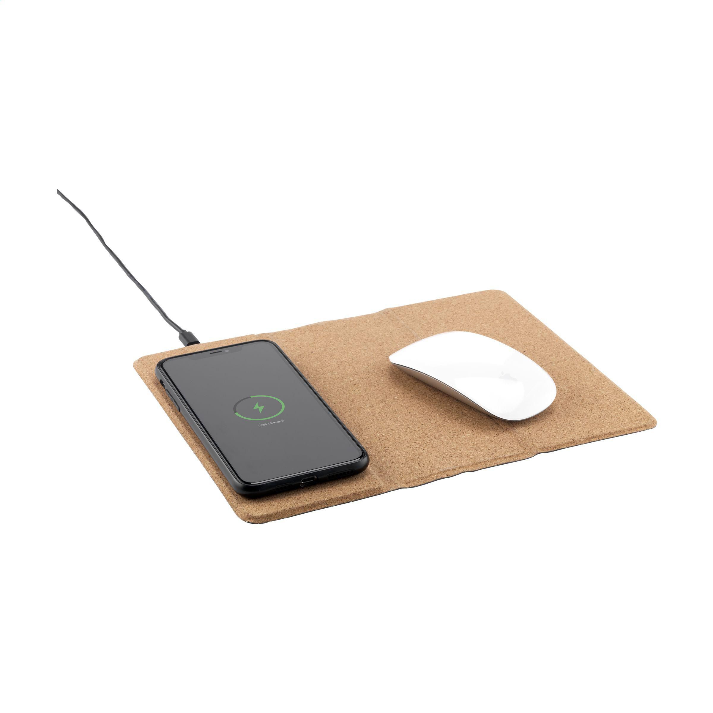 Cork Wireless Charging Mousepad muismat bedrukken met logo