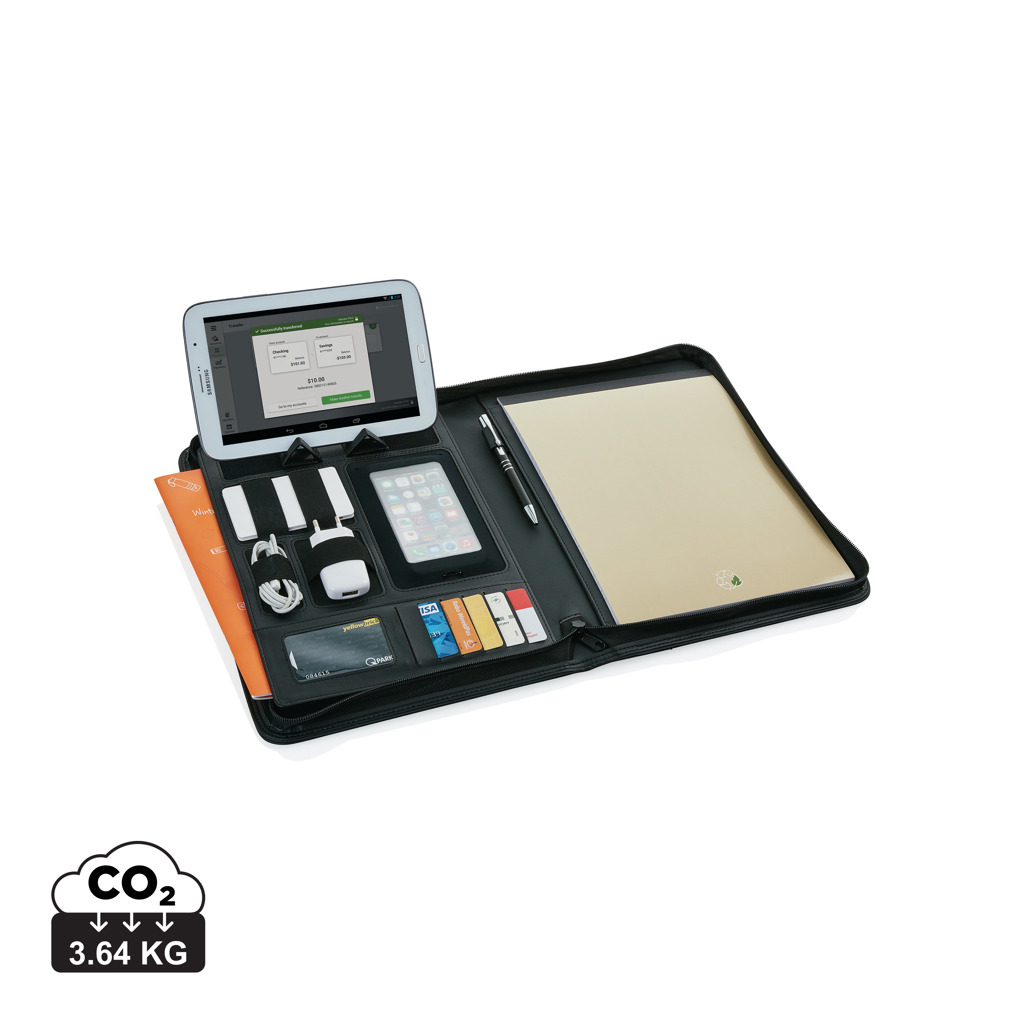 Essential tech portfolio met rits bedrukken met logo