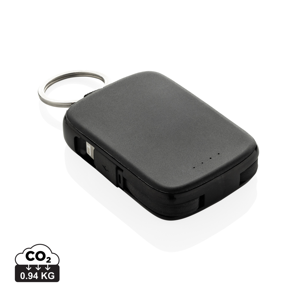 Nexo RCS sleutelhanger powerbank 2.000 mAh met geïntegreerde bedrukken met logo