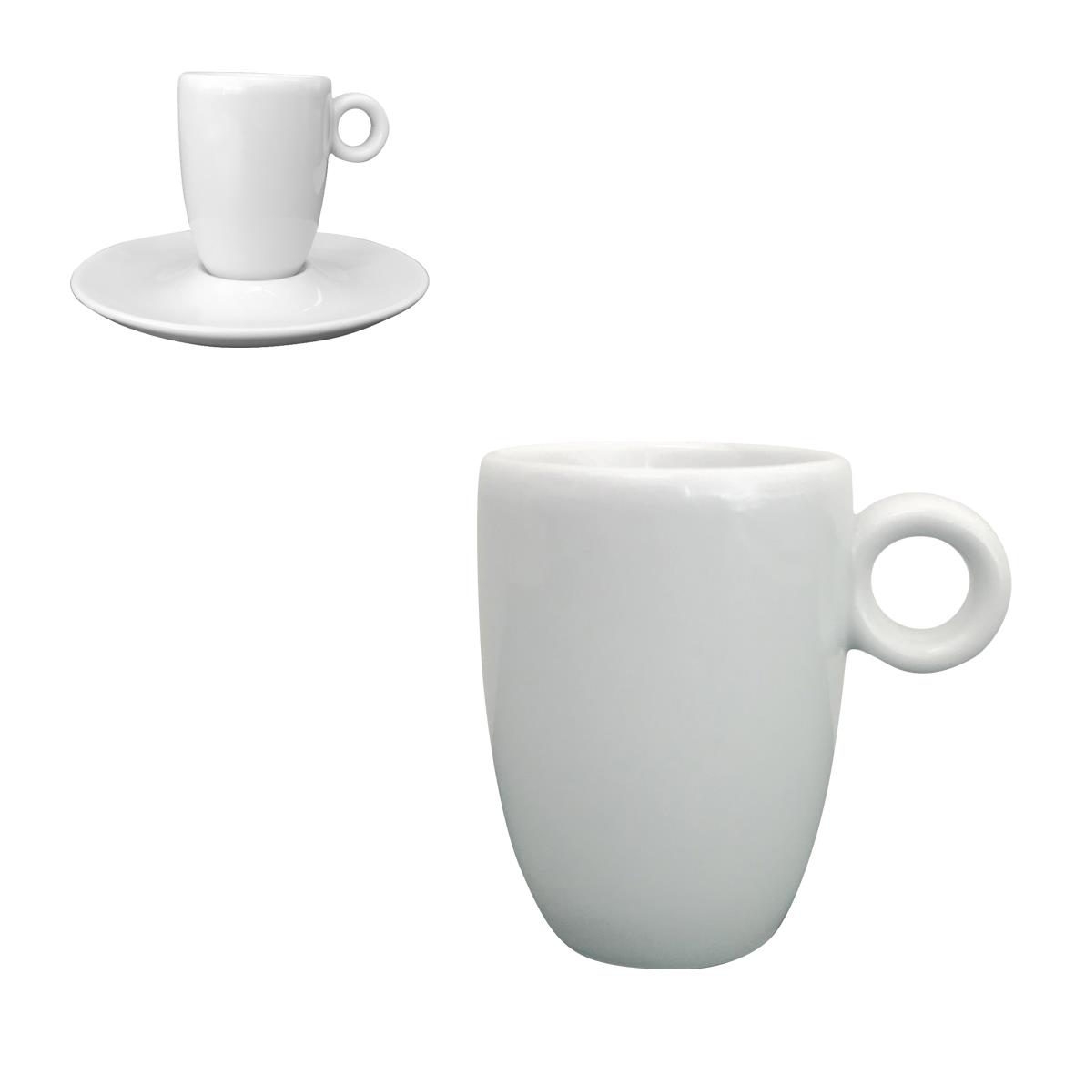 Bola Espresso kop hoog wit 9 cl. bedrukken met logo