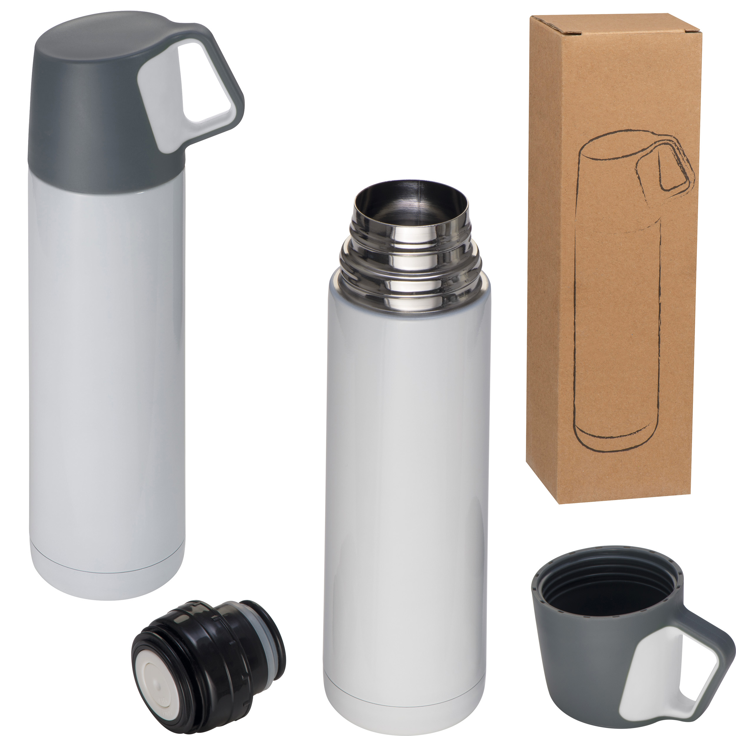 Quanta Thermosfles van RVS (500 ml) bedrukken met logo