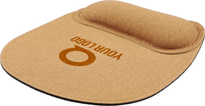 Kurken ergonomische muismat Edwin bedrukken met logo