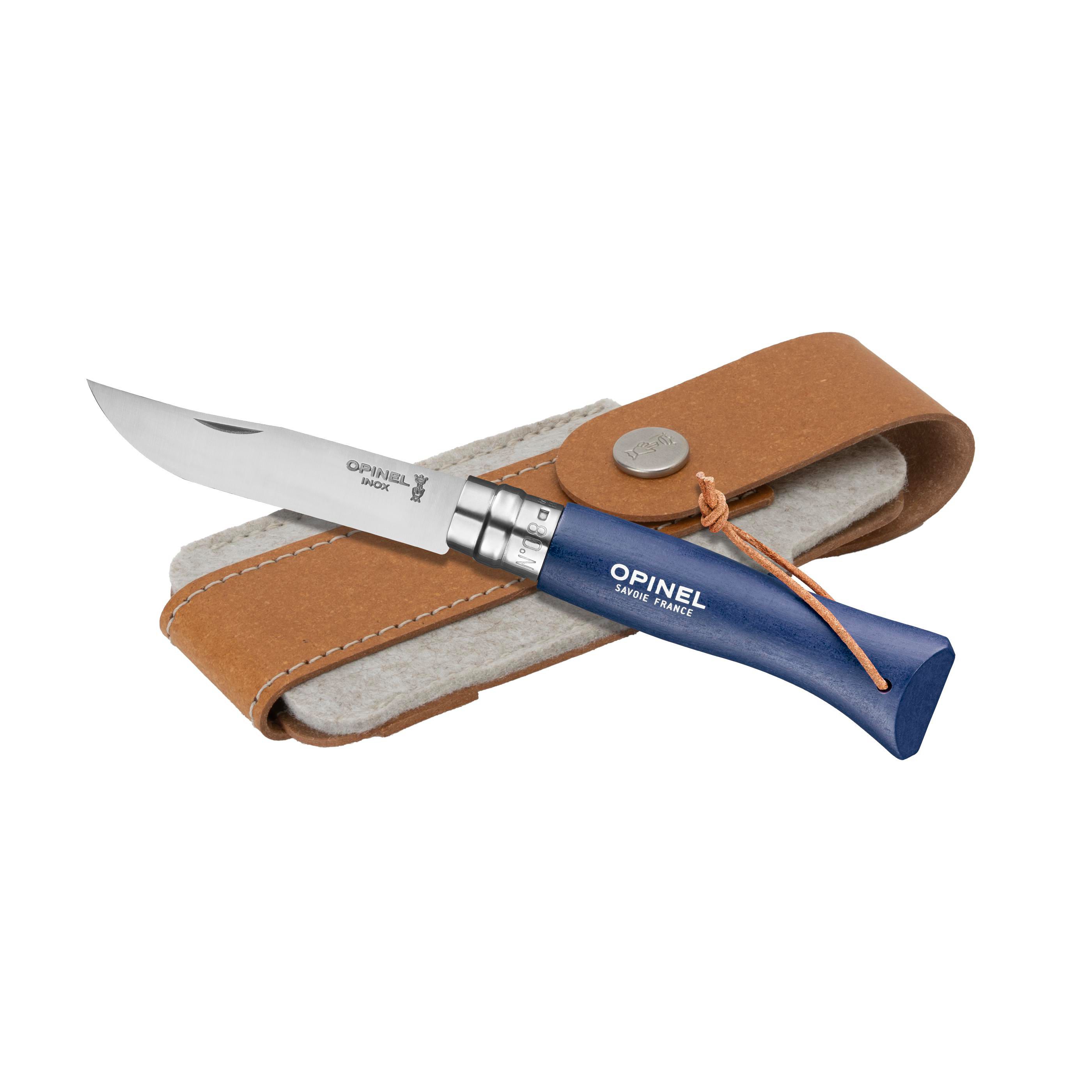 Opinel Colorama No 08 zakmes in een  riemetui bedrukken met logo