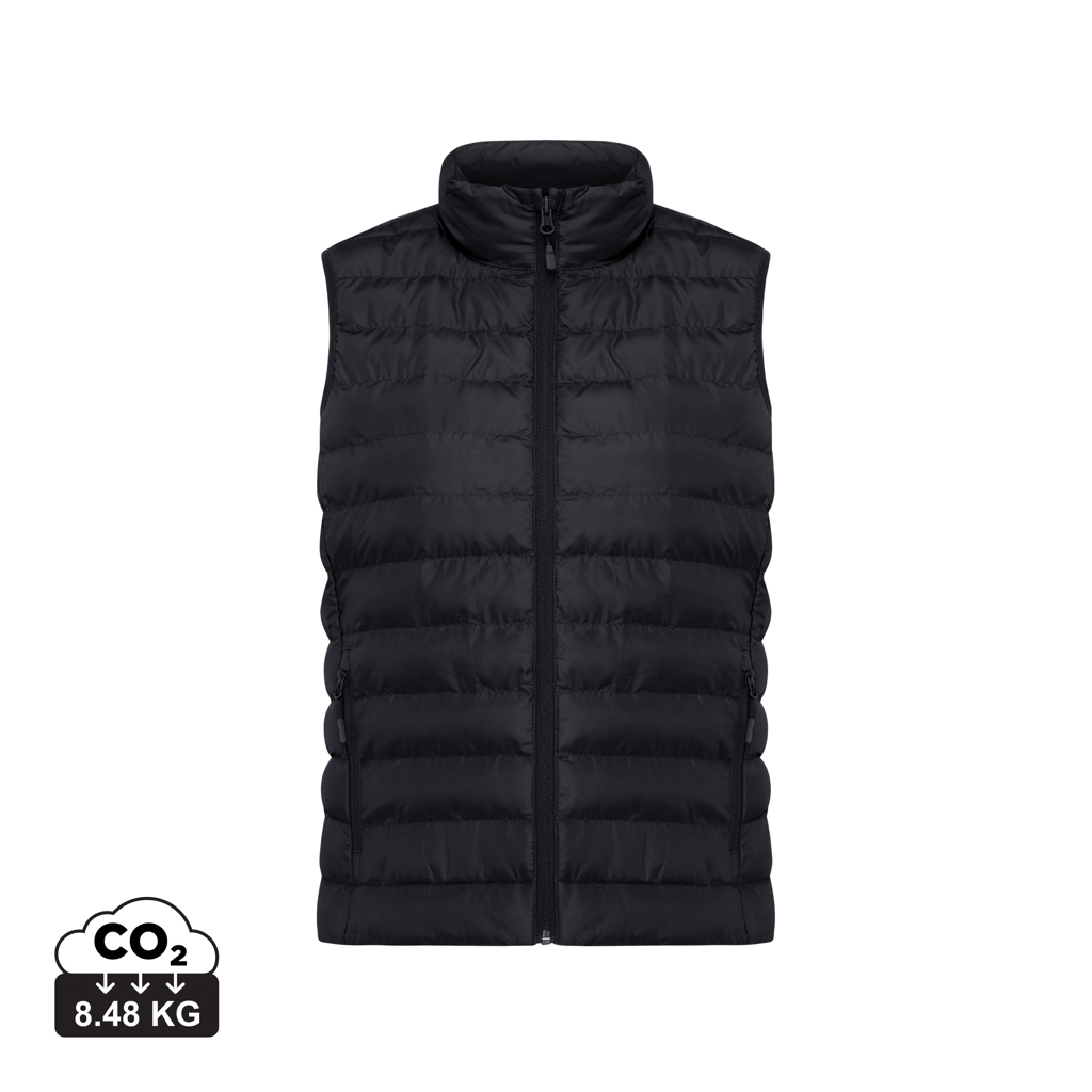 Iqoniq Meru dames gerecycled polyester bodywarmer bedrukken met logo
