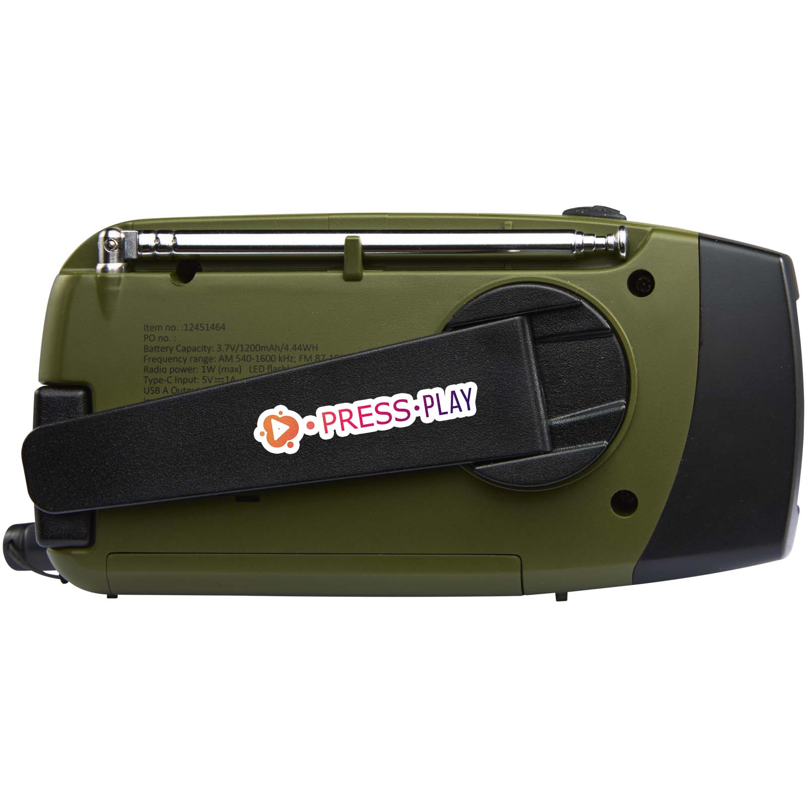 Avior noodradio van RCS gerecycled plastic bedrukken met logo