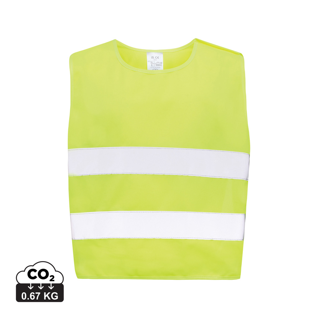 GRS gerecycled PET reflecterend veiligheidsvest 3-6 jaar bedrukken met logo