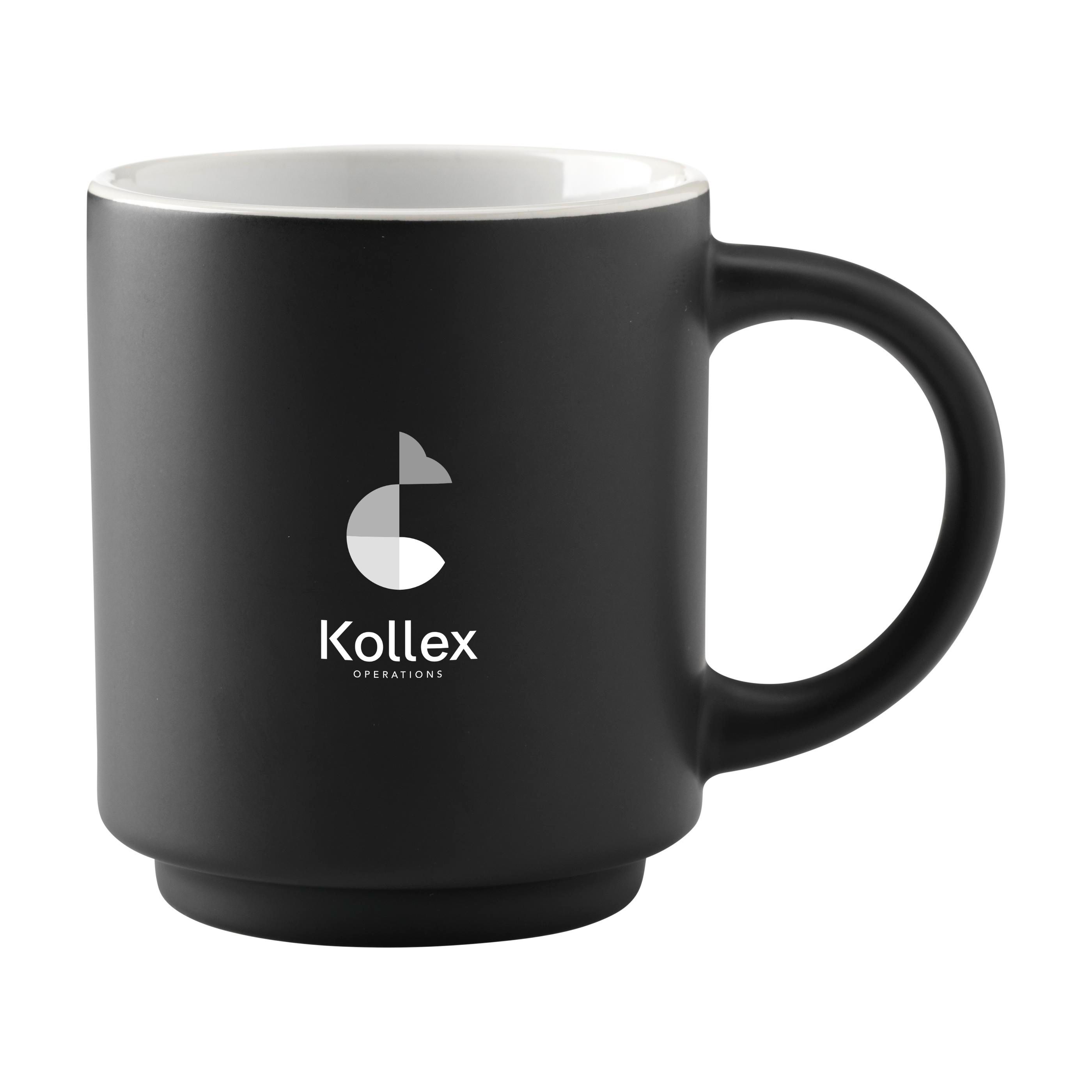 Stack Mug Black 180 ml bedrukken met logo