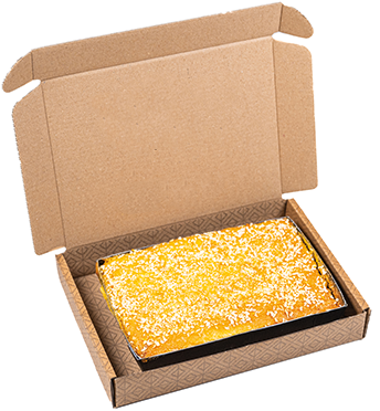 Brievenbus Panettone cake ½ bedrukken met logo