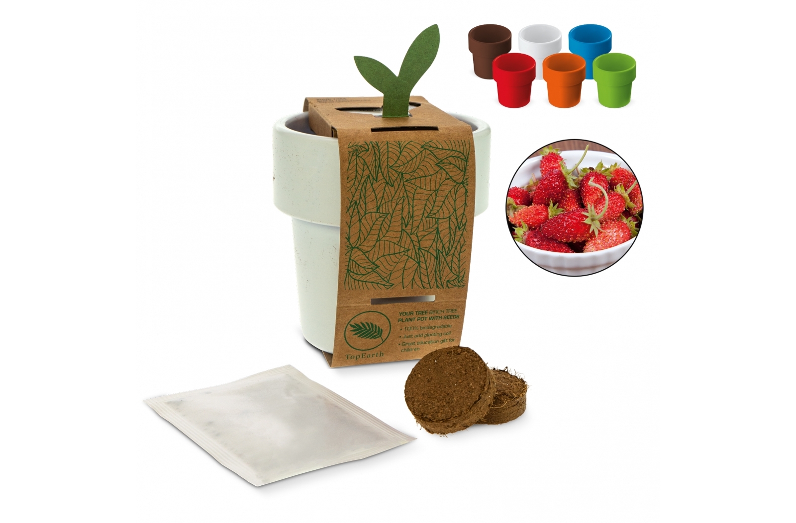 Waverton Hot-but-cool beker met aardbeien zaadjes bedrukken met logo