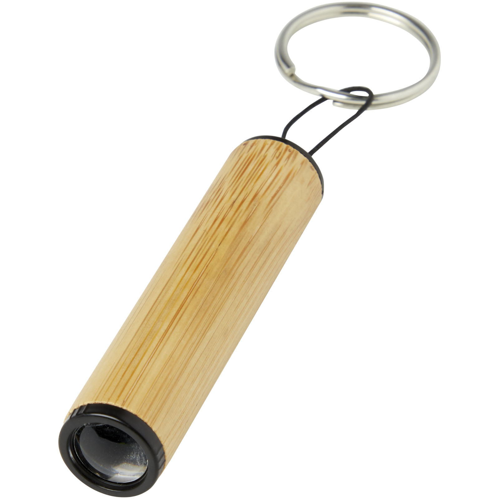 Cane bamboe sleutelhanger met lampje bedrukken met logo