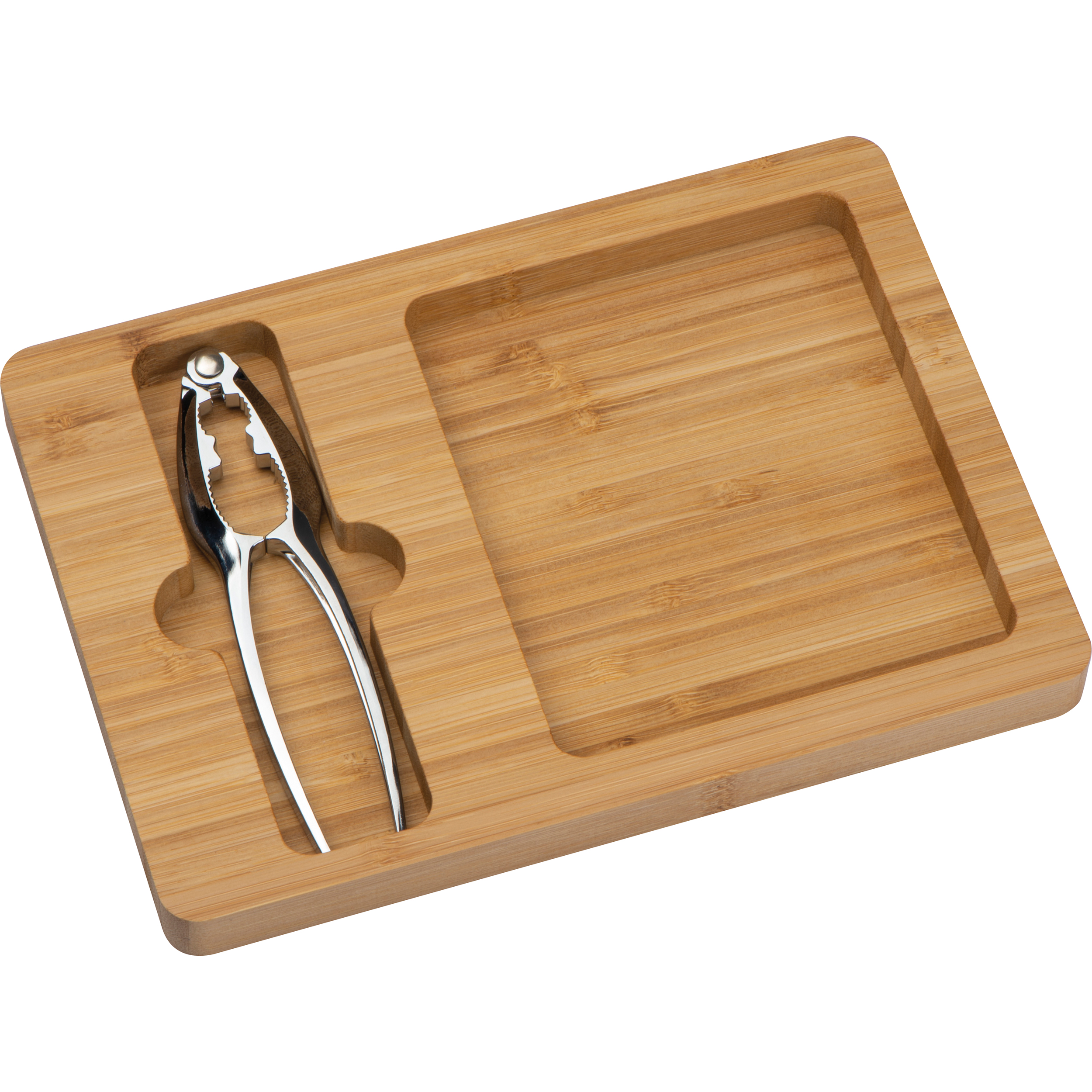 Thric Notenkraker met bamboe schaal bedrukken met logo